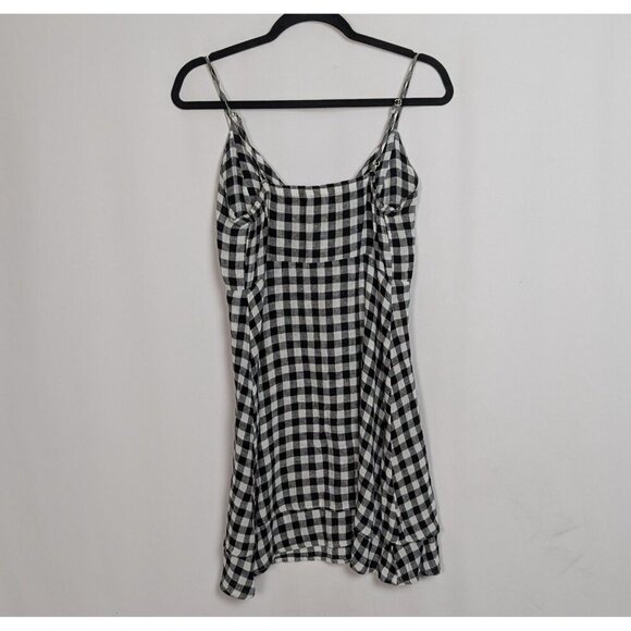 Rails x REVOLVE XS Linen Blend Mini Dress August Plaid Gingham Checked Boe Front - Picture 3 of 16
